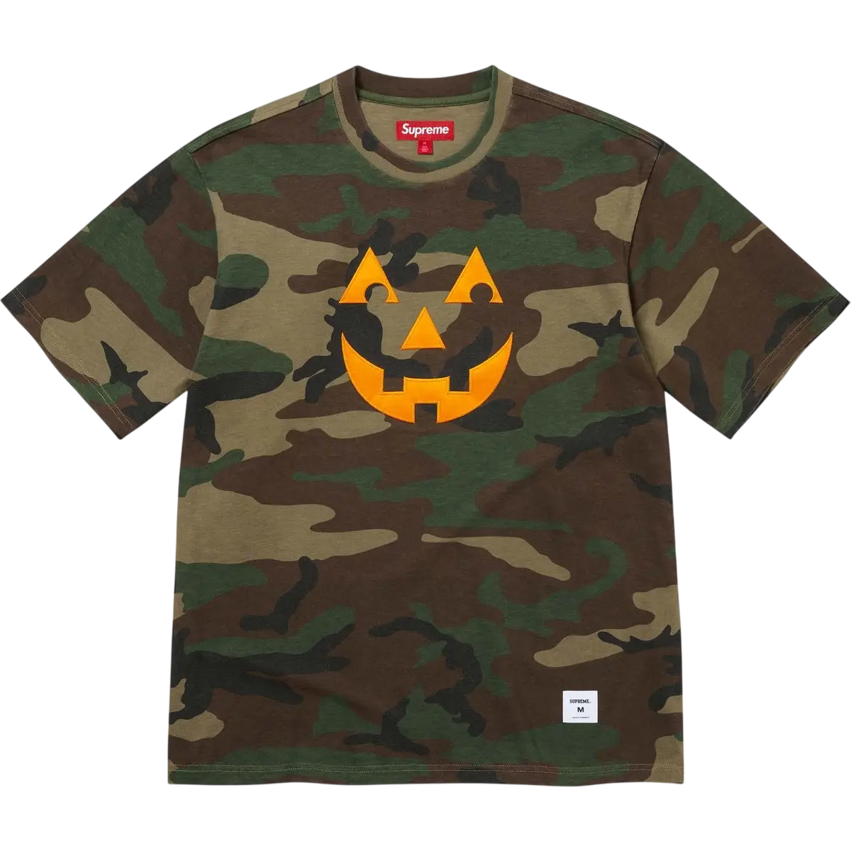 Supreme Pumpkin T-Shirt Woodland Camo - M