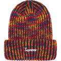 Supreme Rainbow Loose Gauge Beanie Black - One size