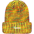 Supreme Rainbow Loose Gauge Beanie Neon Yellow - One size