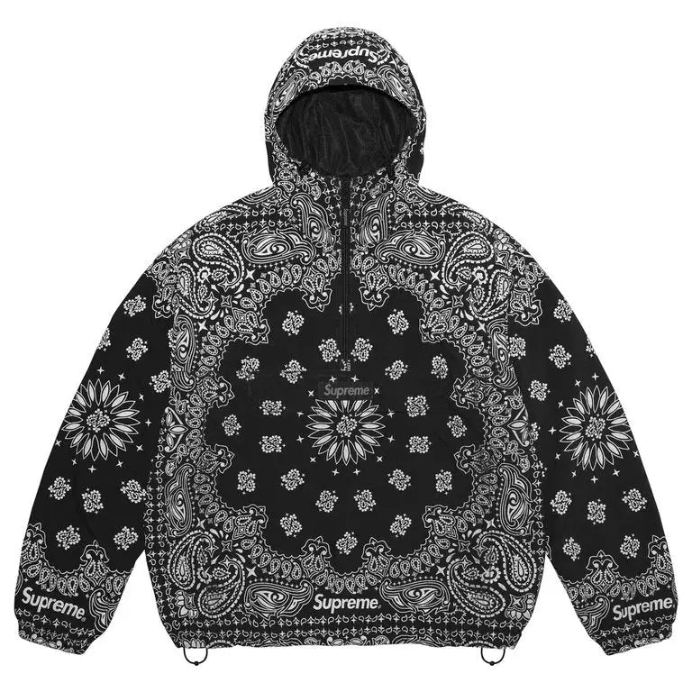 Supreme Reflective Bandanna Anorak Black Large