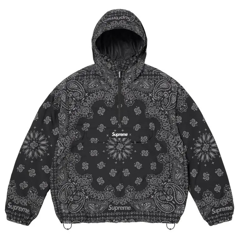 Supreme Reflective Bandanna Anorak Black Large