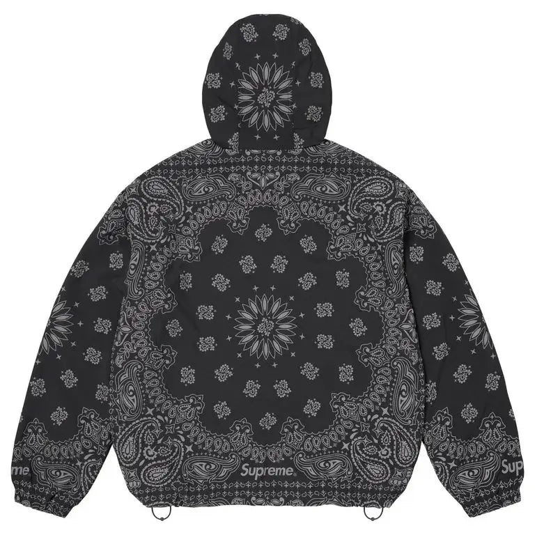 Supreme Reflective Bandanna Anorak Black Large