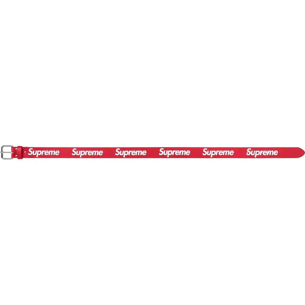 Supreme Repeat Leather Belt Medium Red - Accessory