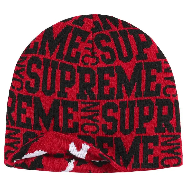 Supreme Reversible Camo Beanie Red