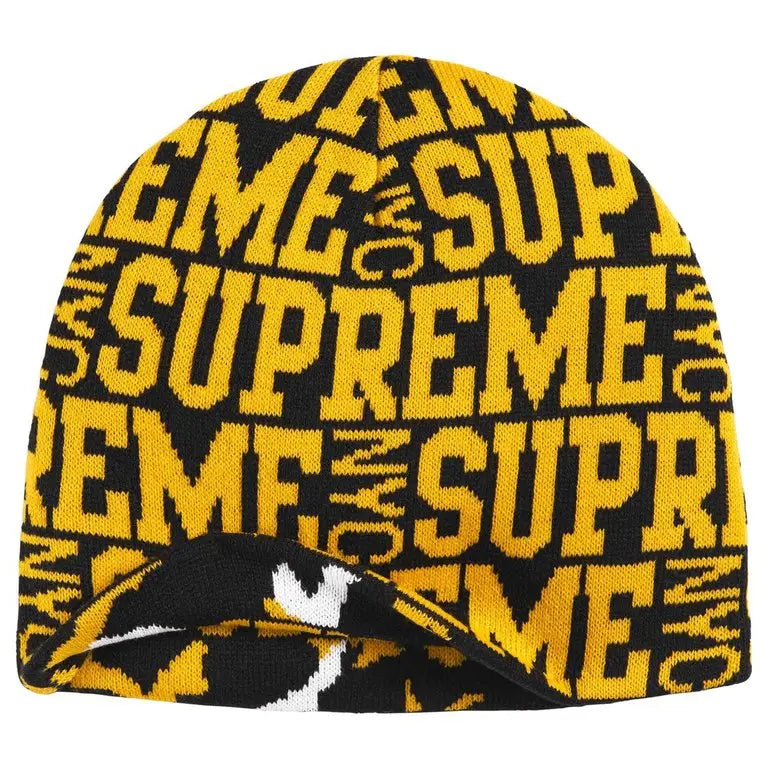 Supreme Reversible Camo Beanie Yellow