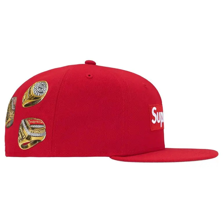 Supreme Rings Box Logo New Era Red 7 3/4"