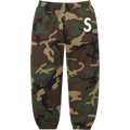 Supreme S Logo Sweatpants Woodland Camo - M