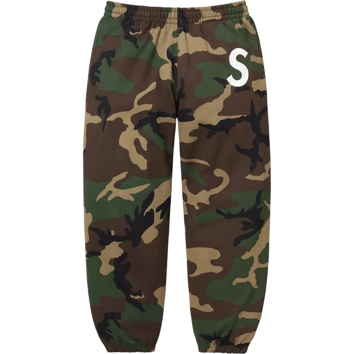 Supreme S Logo Sweatpants Woodland Camo - M