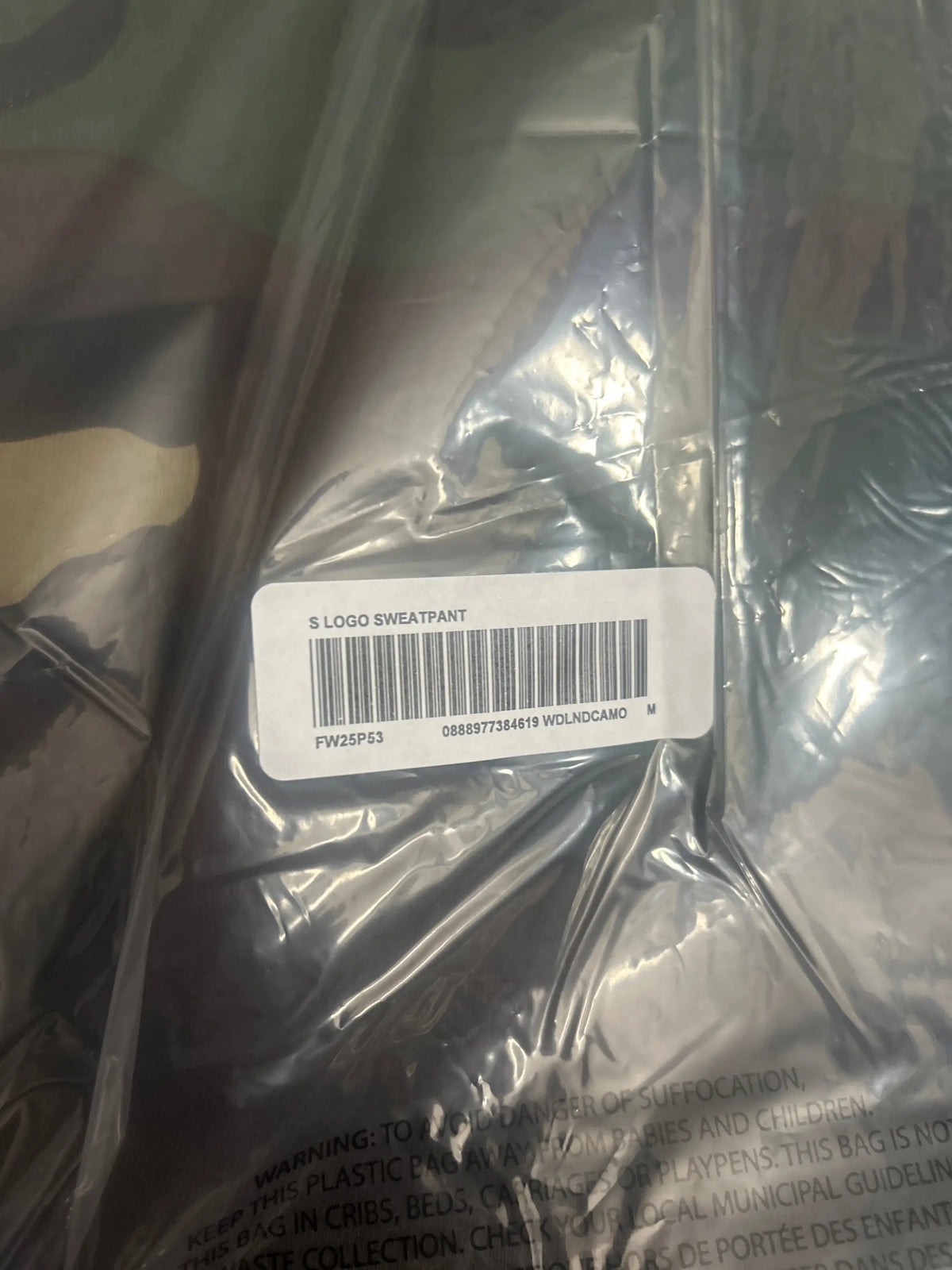 Supreme S Logo Sweatpants Woodland Camo Medium
