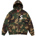 Supreme S Logo Zip Up Hoodie Woodland Camo - M
