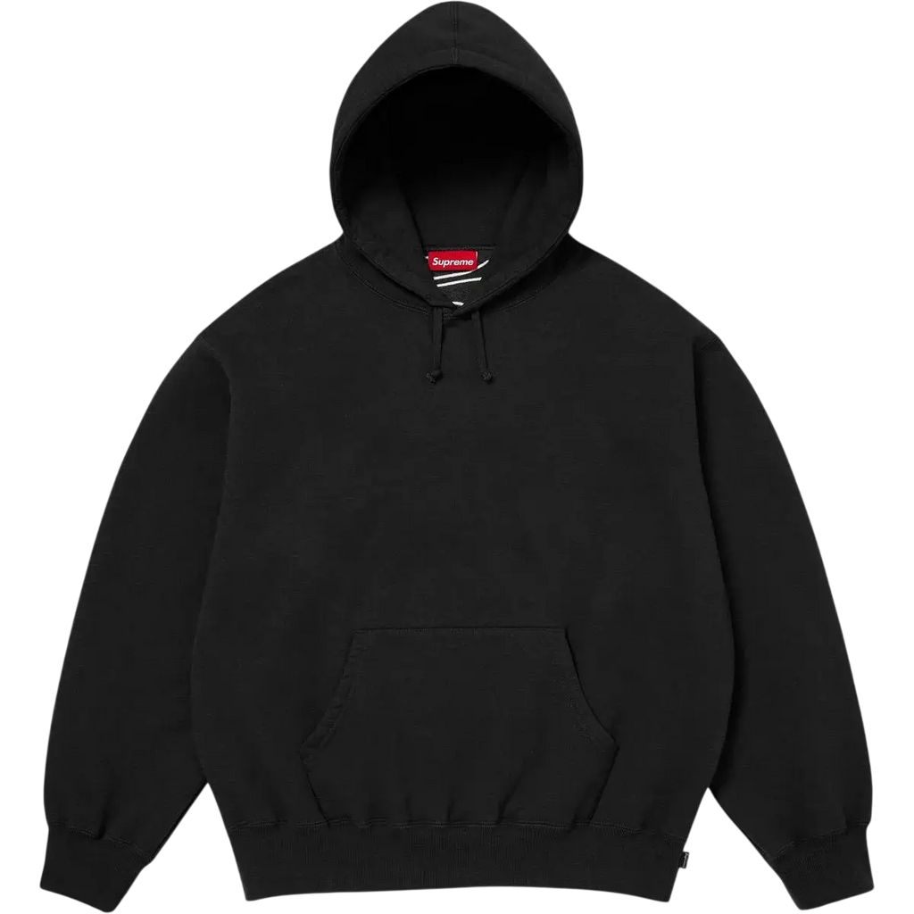Supreme Satin Appliqué Hooded Sweatshirt (FW25) Black - M
