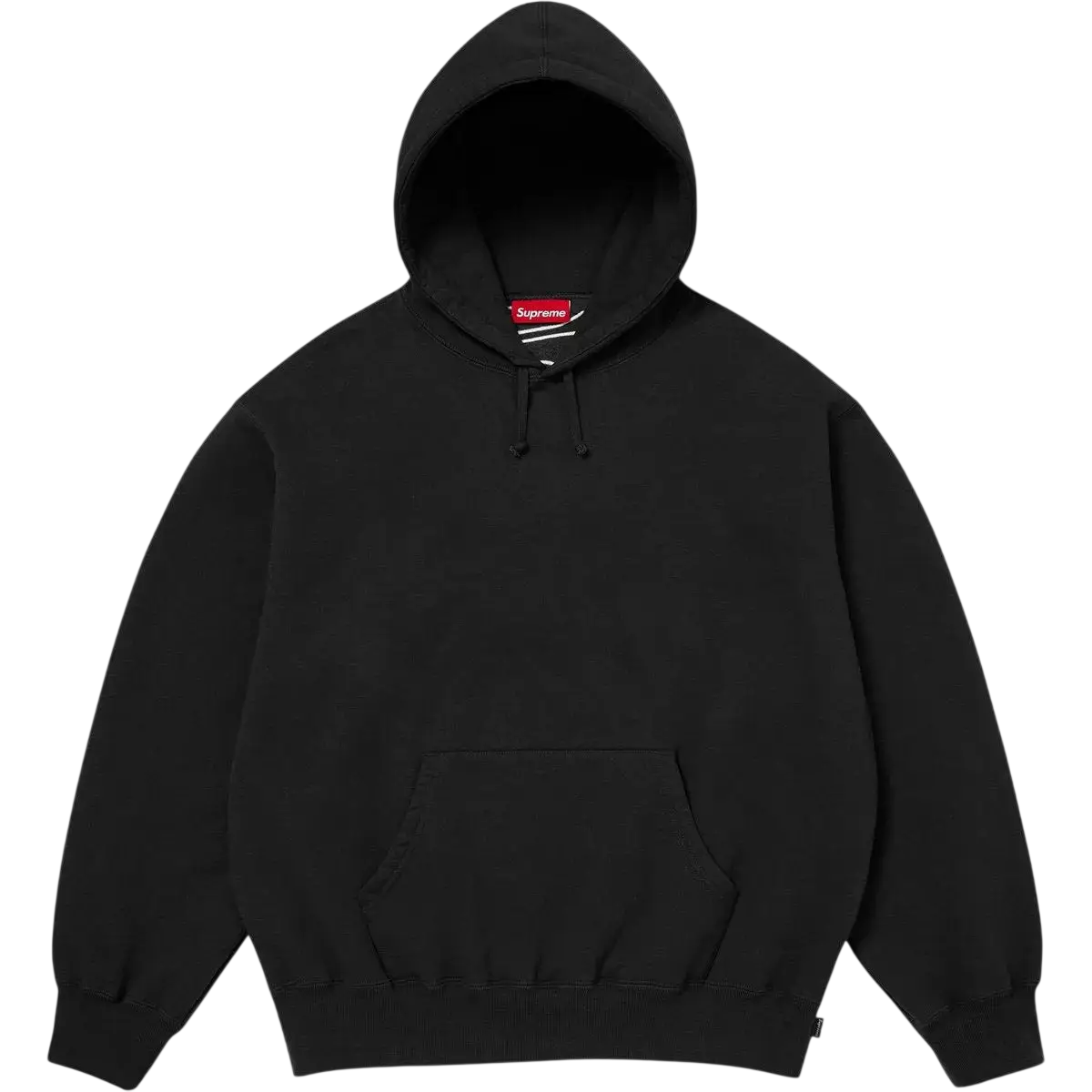 Supreme Satin Appliqué Hooded Sweatshirt (FW25) Black - M
