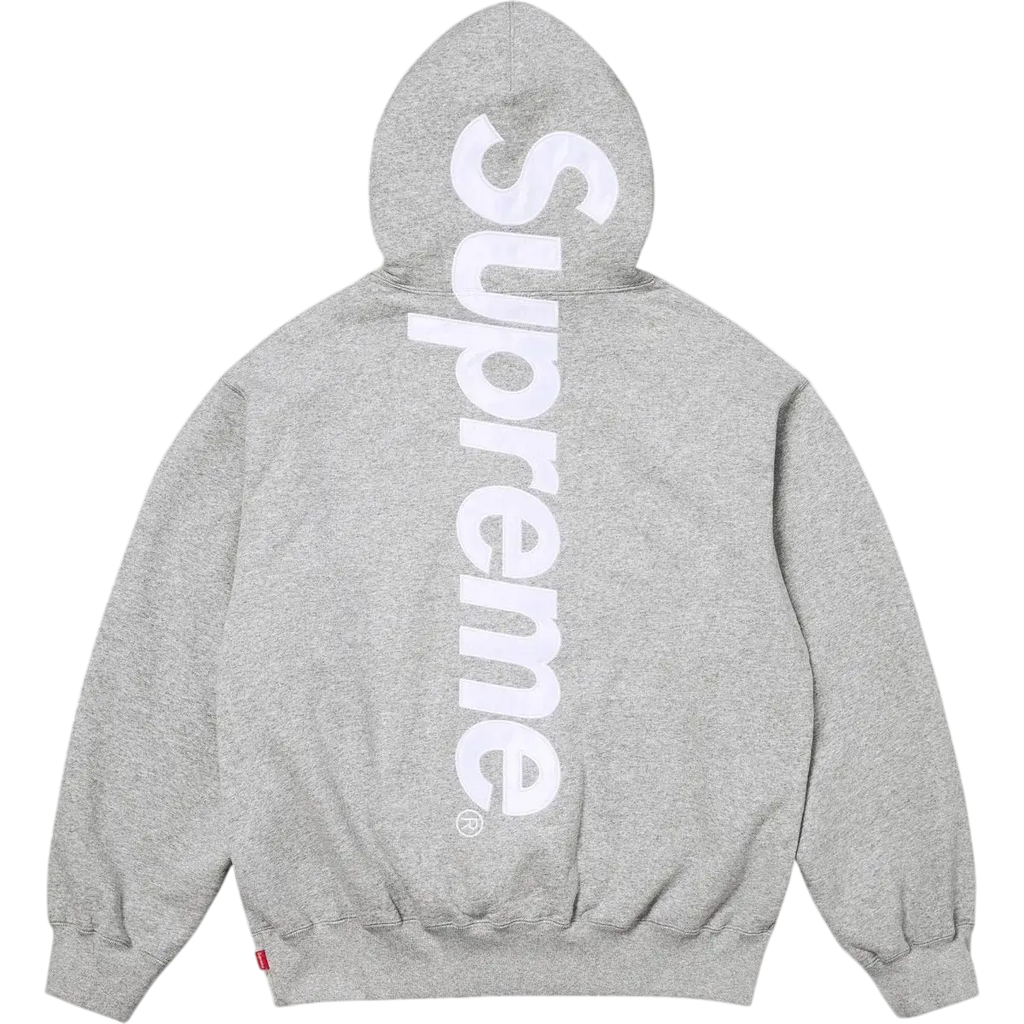 Supreme Satin Appliqué Hooded Sweatshirt (FW25) Gray - M
