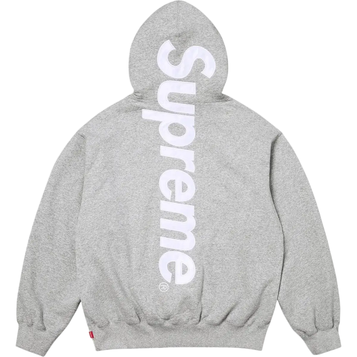 Supreme Satin Appliqué Hooded Sweatshirt (FW25) Gray - M