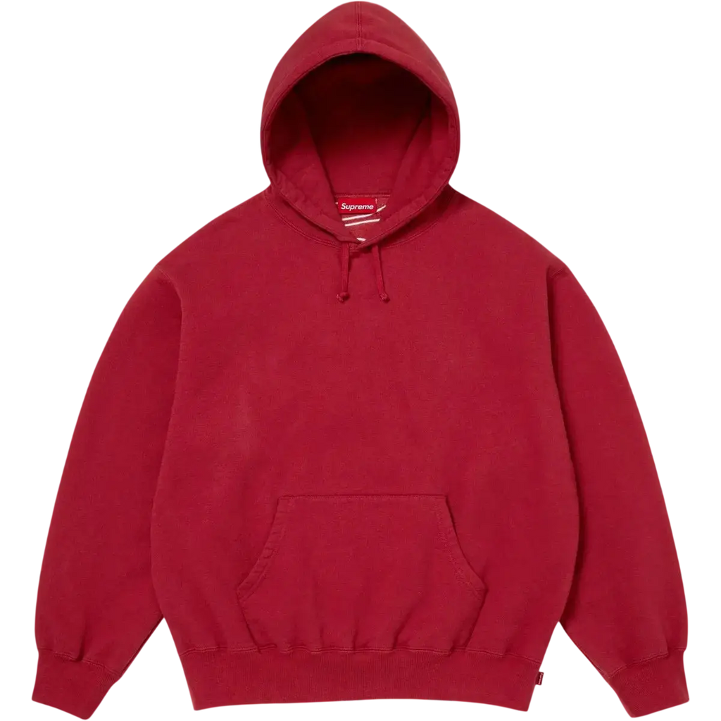 Supreme Satin Appliqué Hooded Sweatshirt (FW25) Red - M
