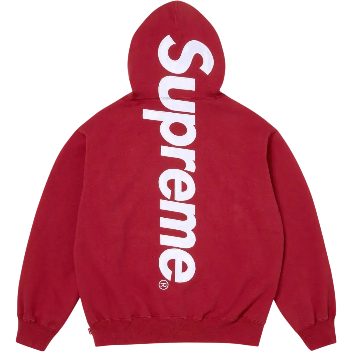 Supreme Satin Appliqué Hooded Sweatshirt (FW25) Red - M