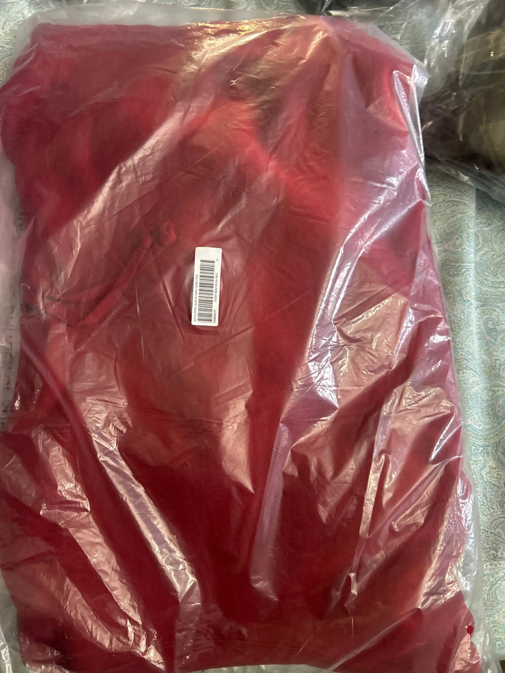 Supreme Satin Appliqué Hooded Sweatshirt (FW25) Red Medium