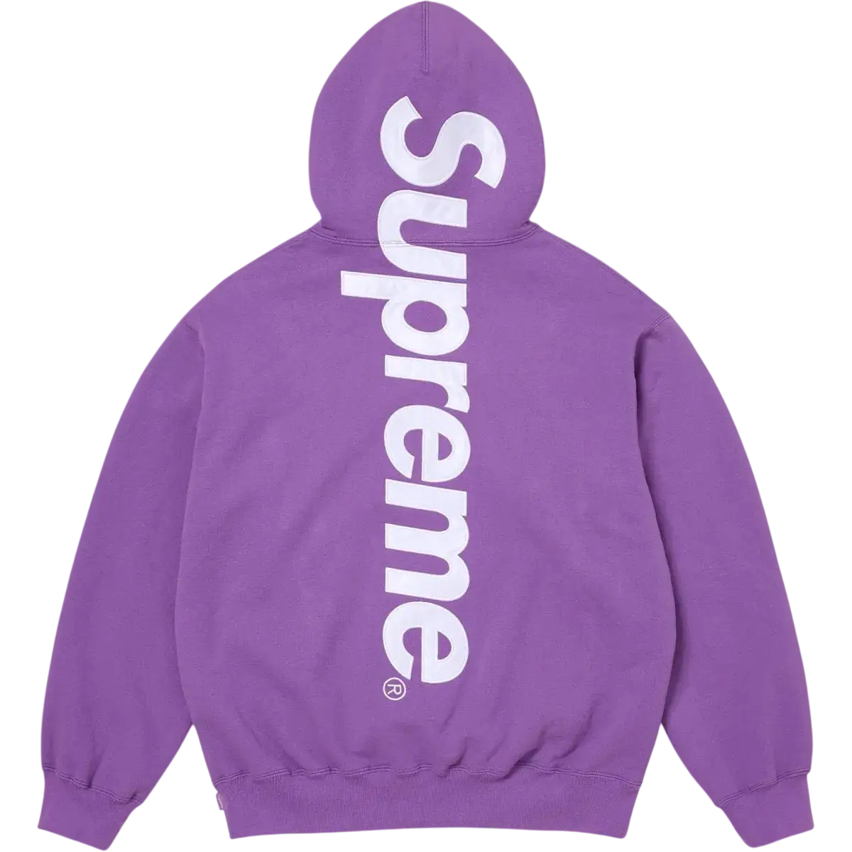 Supreme Satin Appliqué Hooded Sweatshirt (FW25) Violet - M