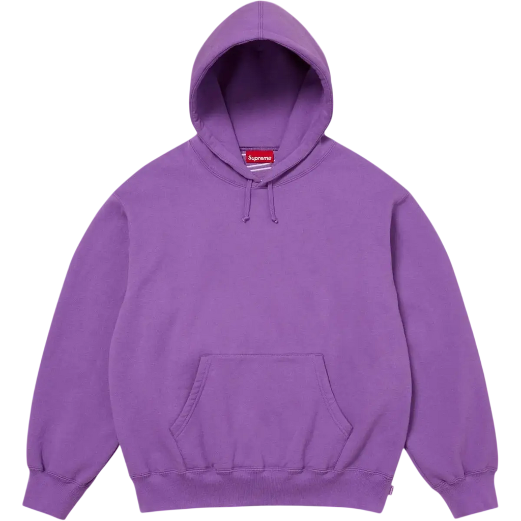 Supreme Satin Appliqué Hooded Sweatshirt (FW25) Violet - M