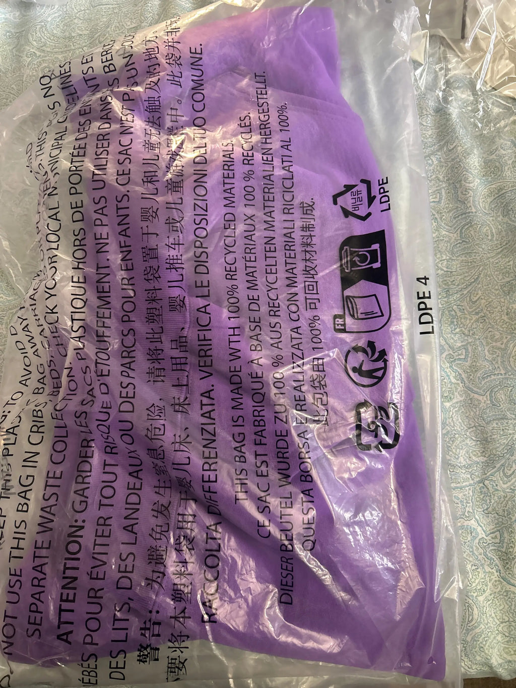 Supreme Satin Appliqué Hooded Sweatshirt (FW25) Violet Medium