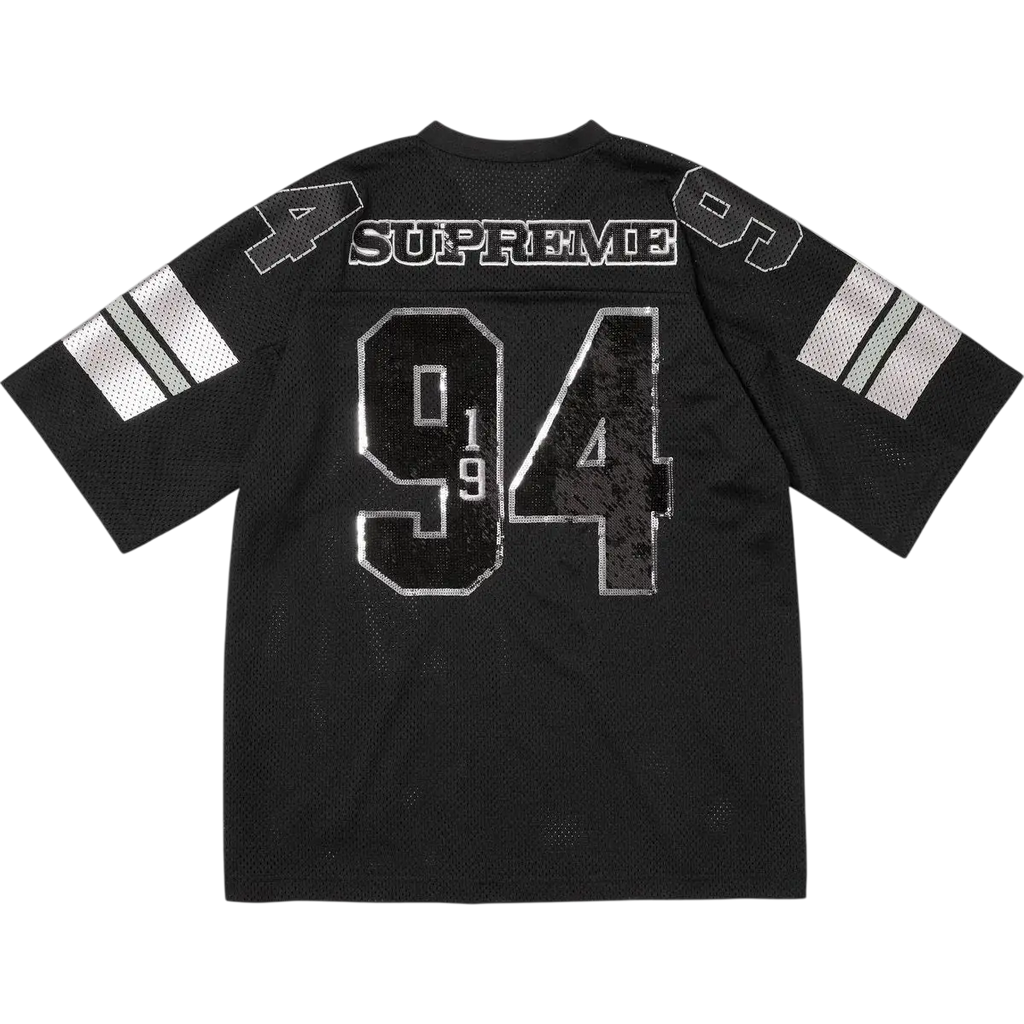 Supreme Sequin Football Jersey Black - M