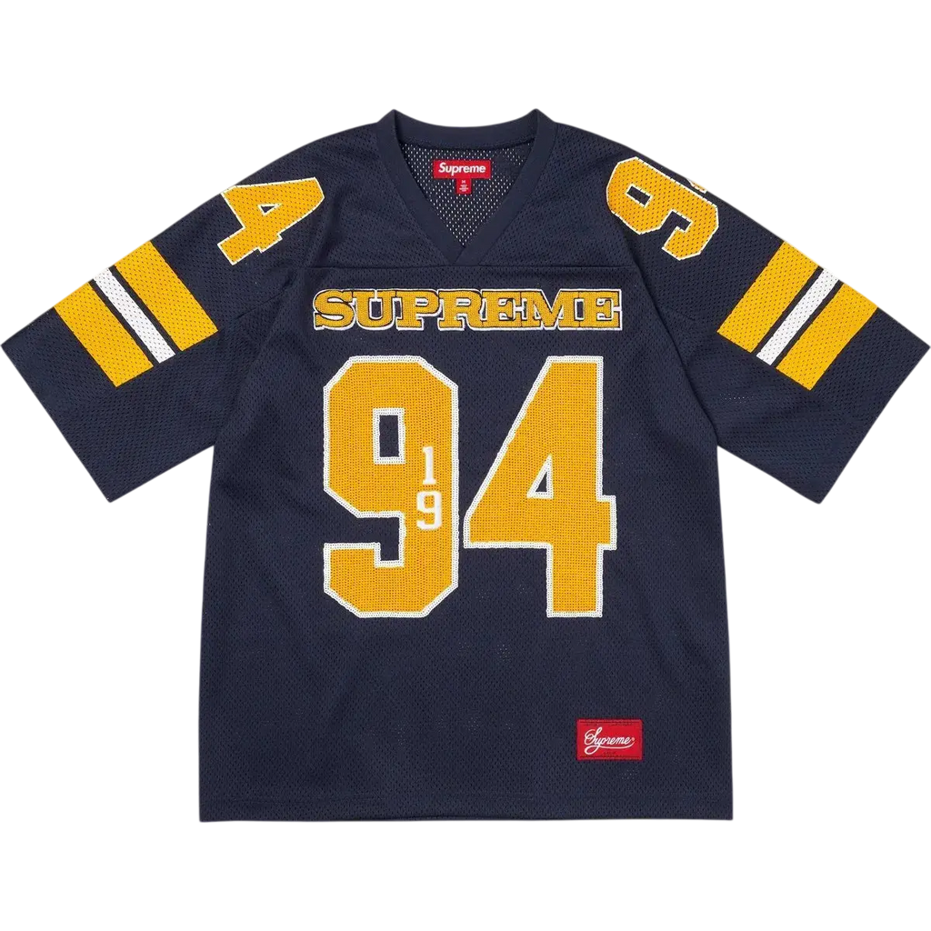 Supreme Sequin Football Jersey Navy - M