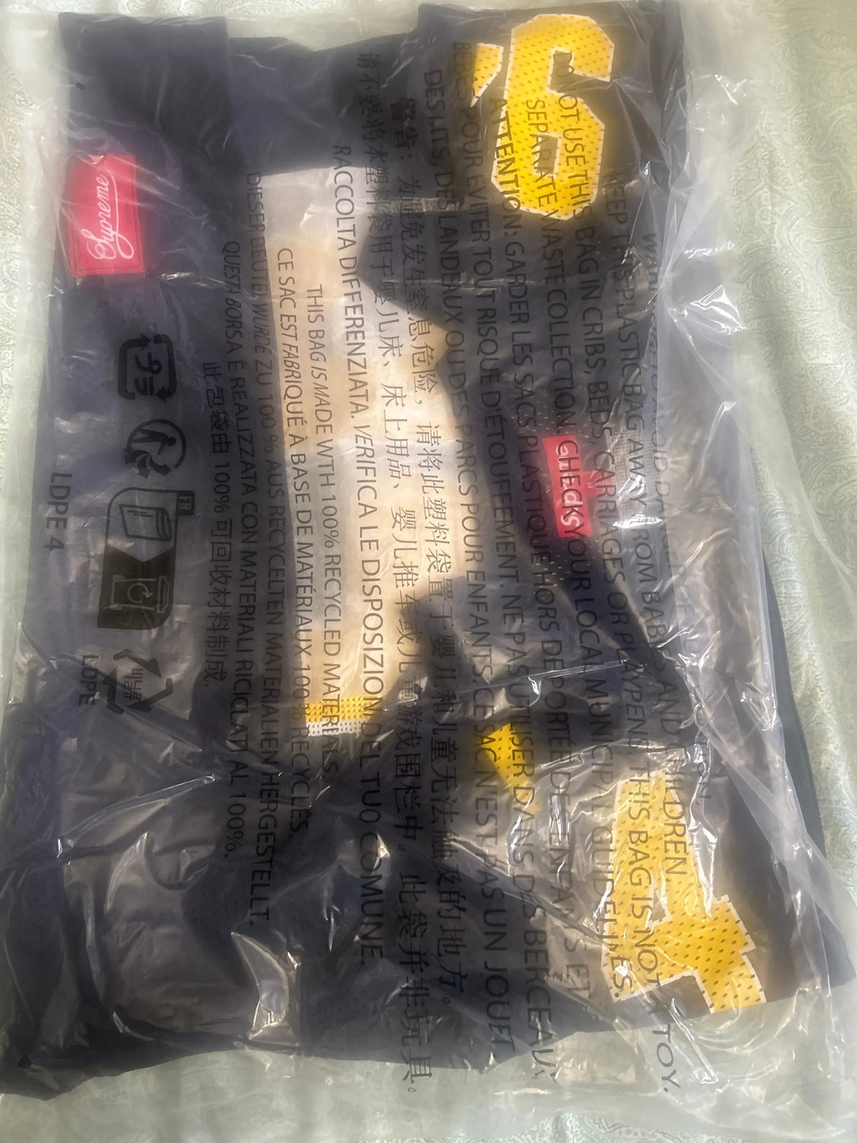 Supreme Sequin Football Jersey Navy Medium