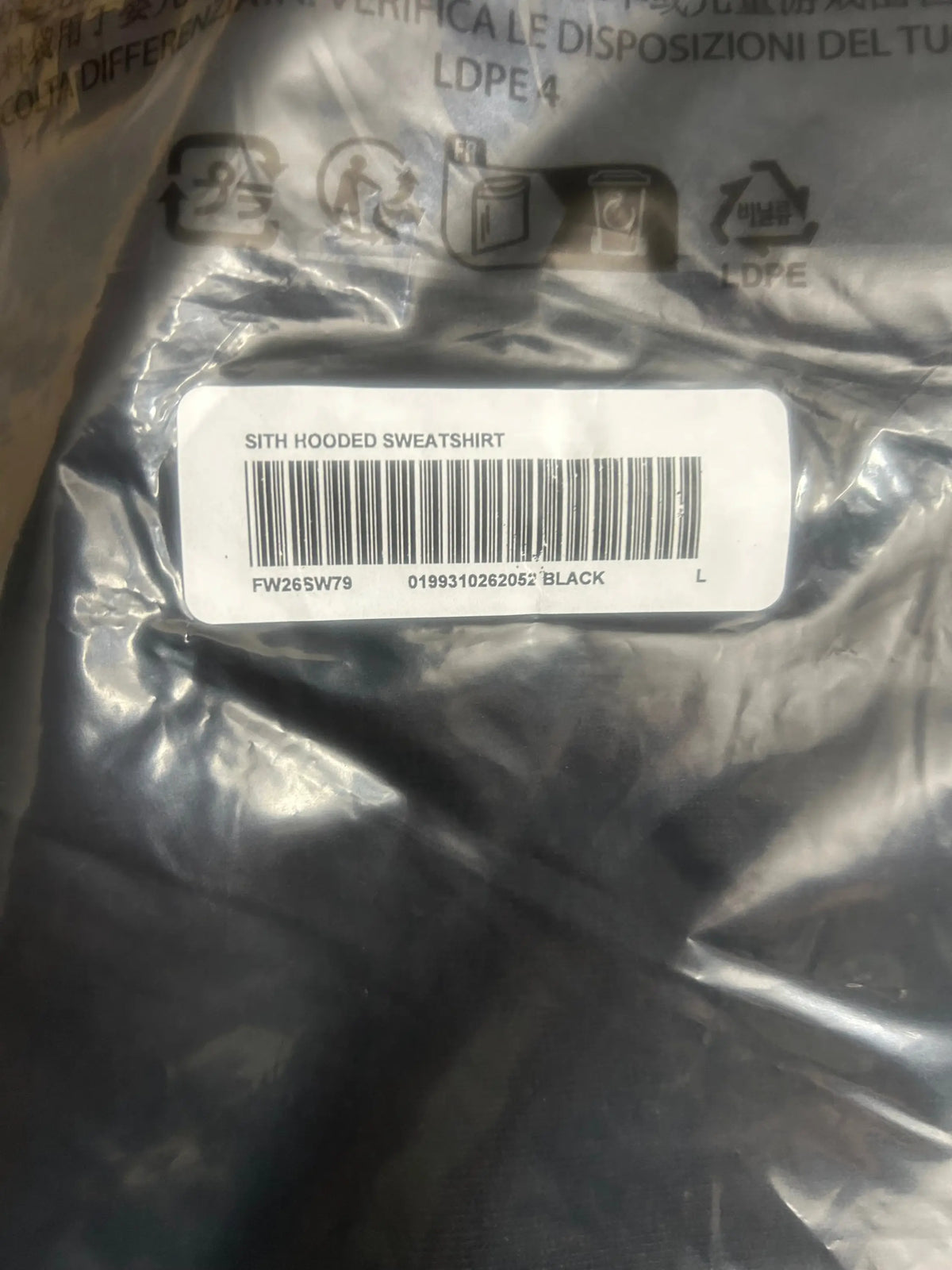Supreme Sith Hooded Sweatshirt Black Large