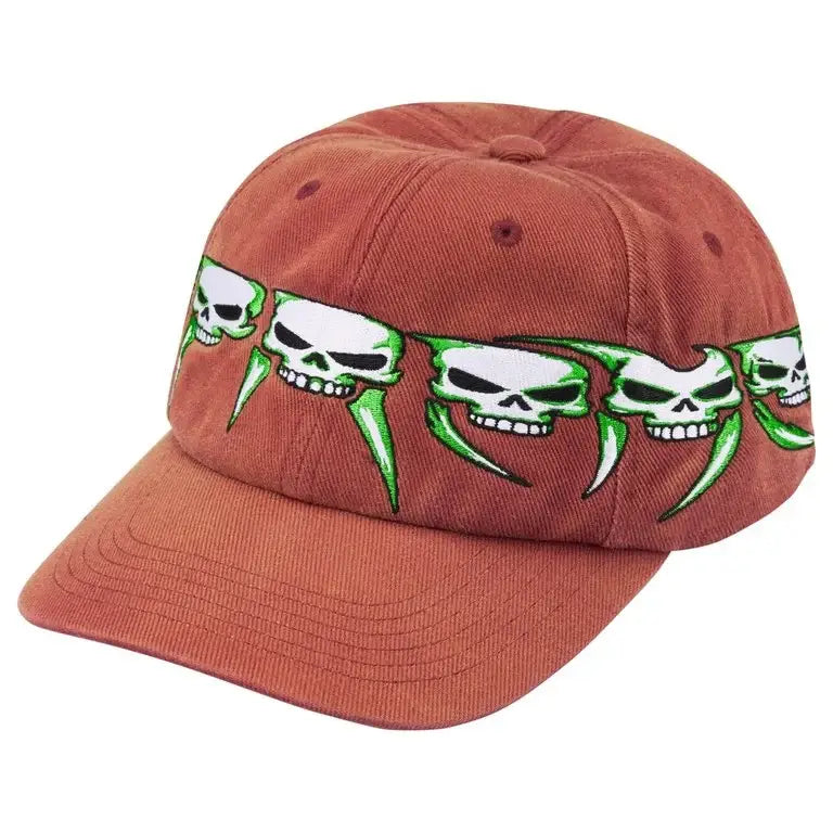 Supreme Skull Spellout 6 Panel Maroon