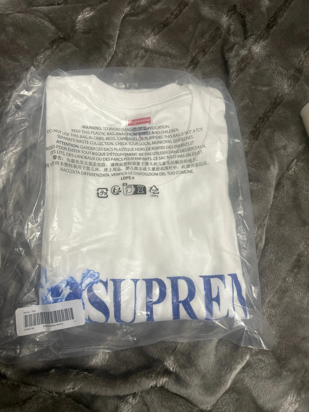 Supreme Skull T-Shirt White Large