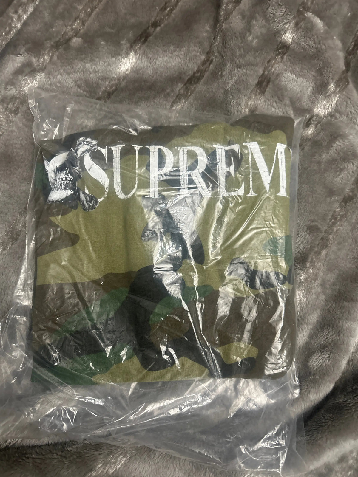 Supreme Skull T-Shirt Woodland Camo Medium