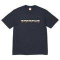Supreme Skulls Spellout Tee Navy Large