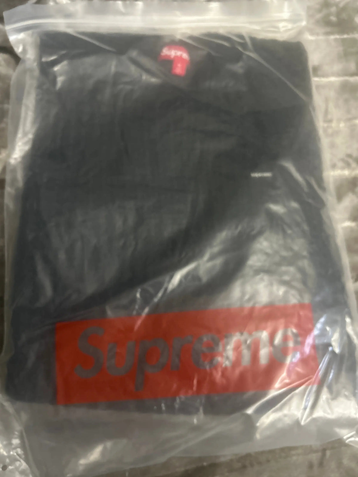 Supreme Small Box Waffle Sweater Black Medium
