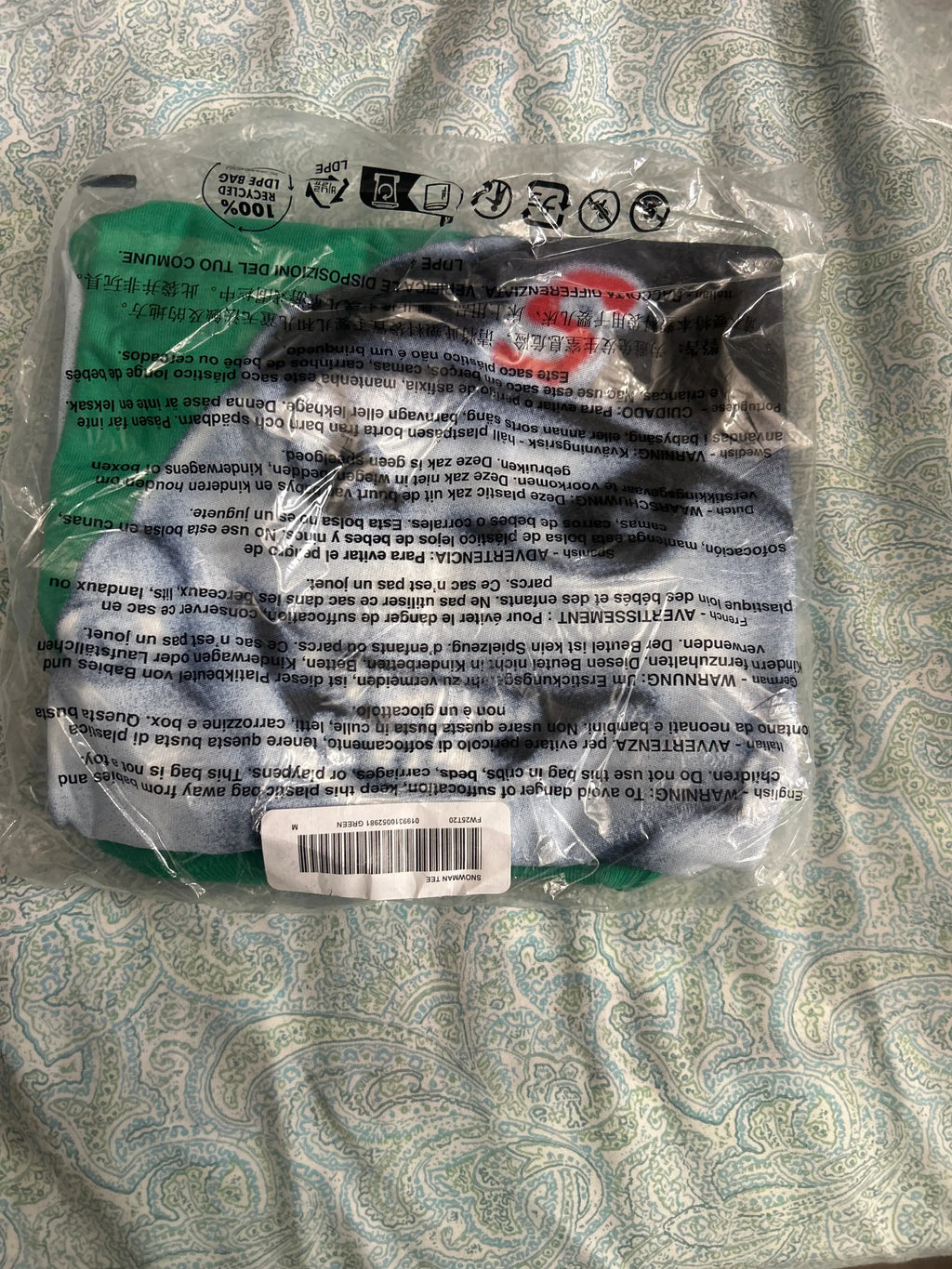 Supreme Snow Man Tee Green Medium