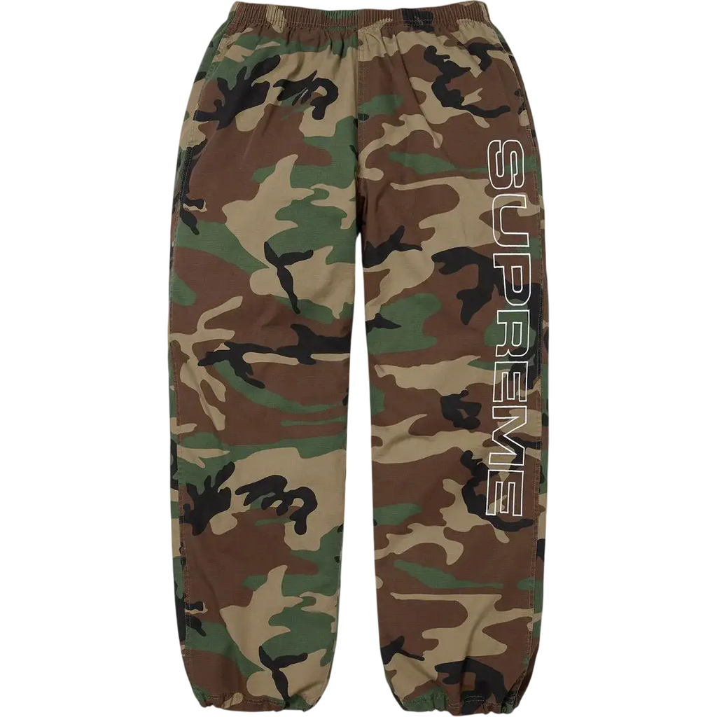 Supreme Spellout Embroidered Track Pants Camo