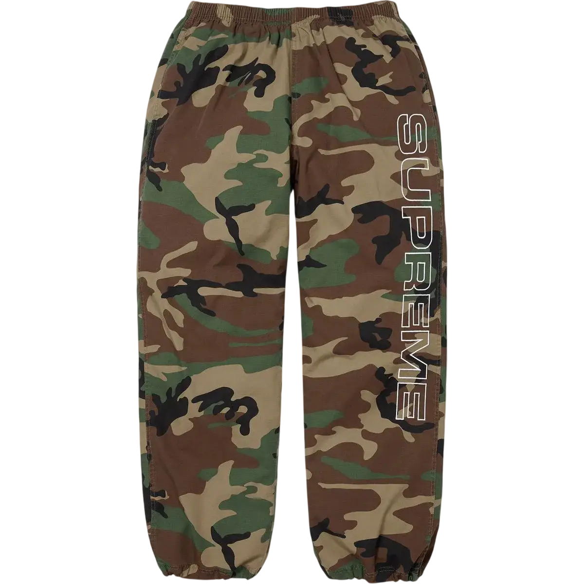 Supreme Spellout Embroidered Track Pants Camo