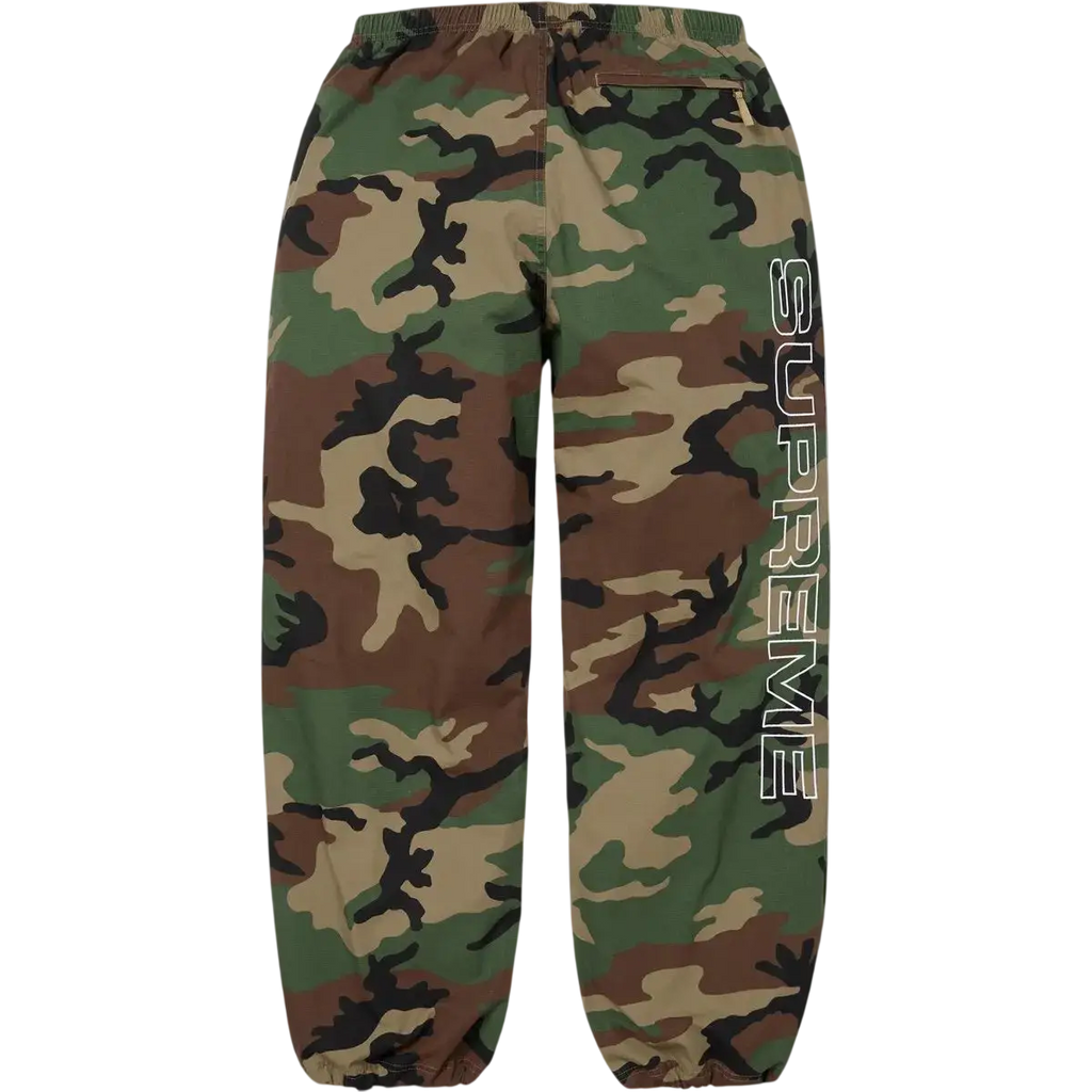 Supreme Spellout Embroidered Track Pants Camo
