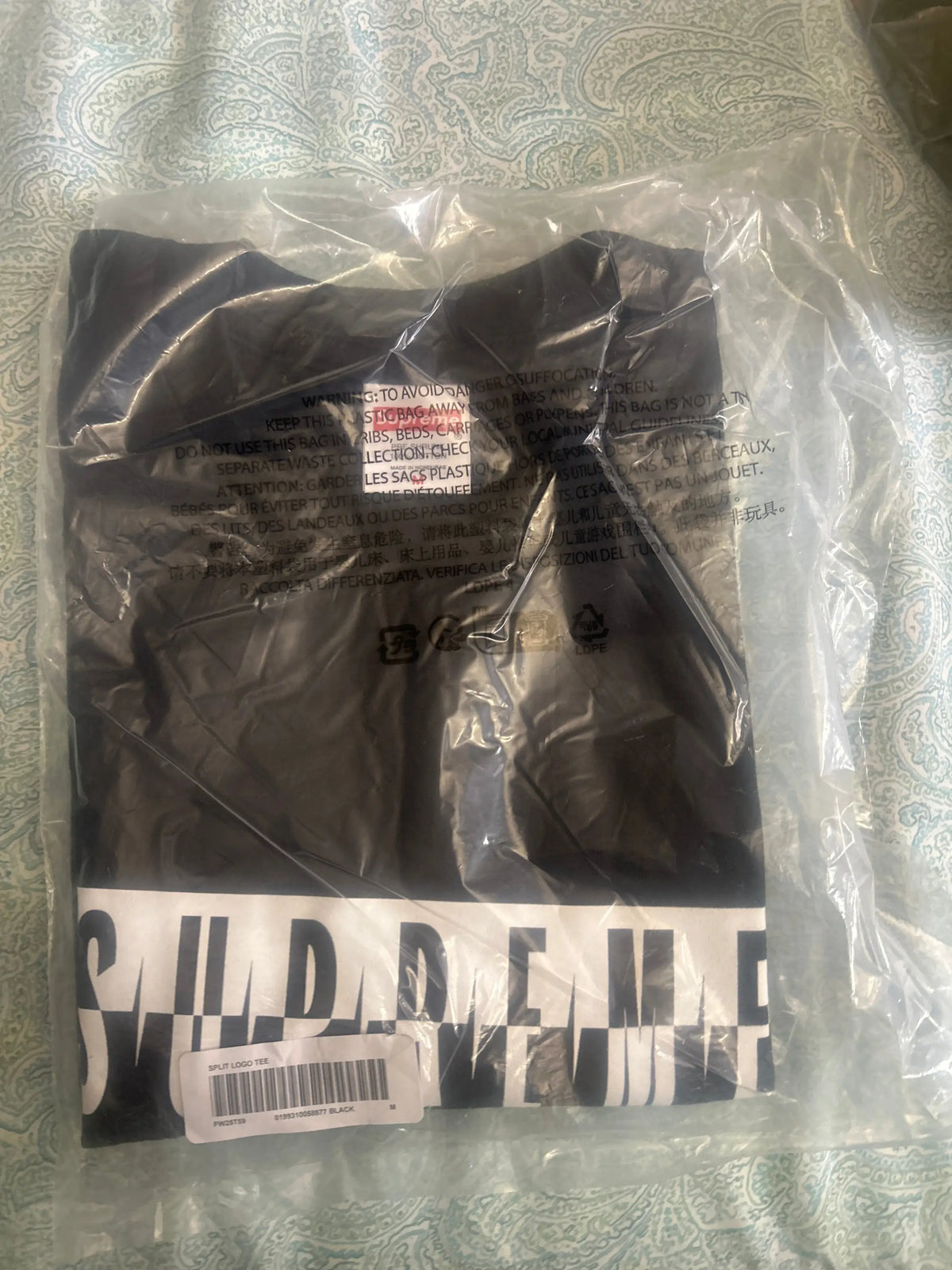 Supreme Split Tee Black Medium
