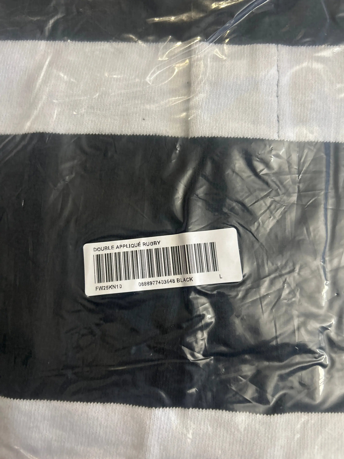 Supreme Stripe Rugby (FW25) Black Large