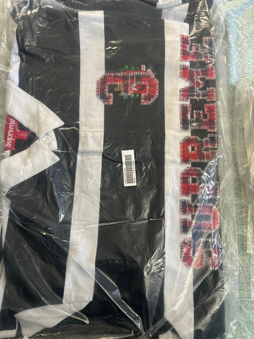 Supreme Stripe Rugby (FW25) Black Large