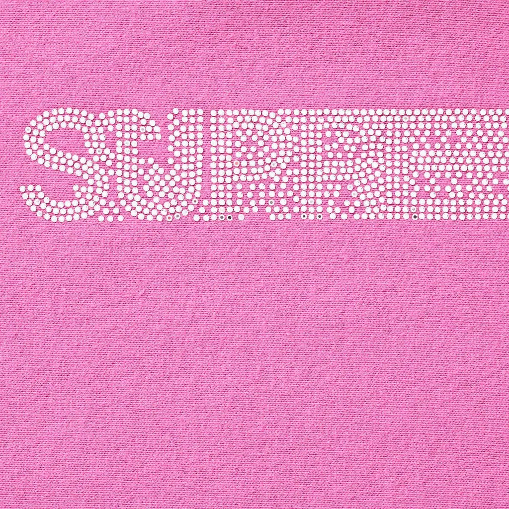 Supreme Swarovski Motion Logo Hooded Sweatshirt Pink