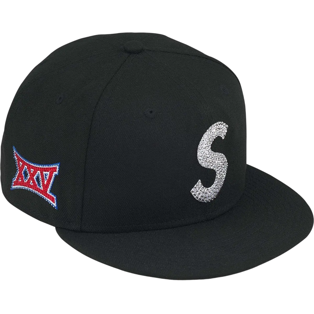 Supreme Swarovski S Logo New Era 59Fifty Fitted Hat Black - 7 3/8
