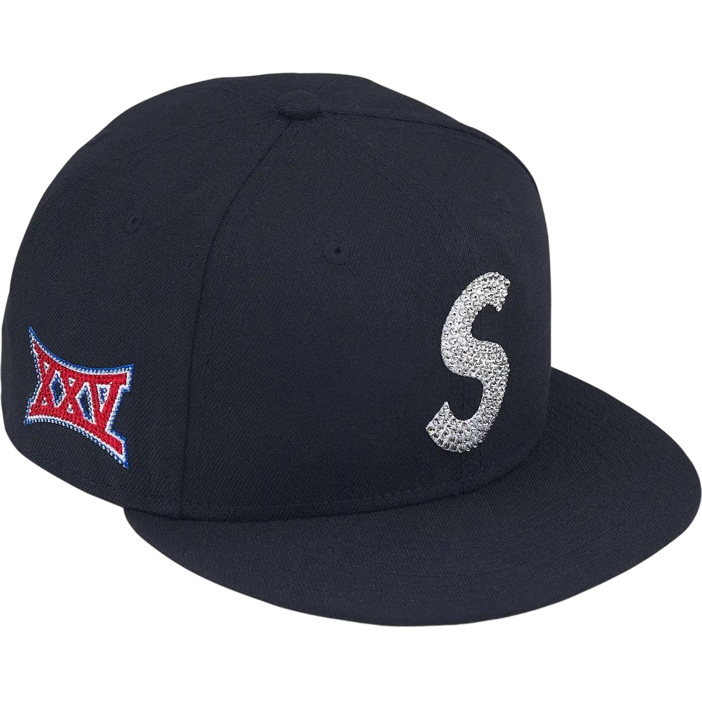 Supreme Swarovski S Logo New Era 59Fifty Fitted Hat Navy - 7 1/2