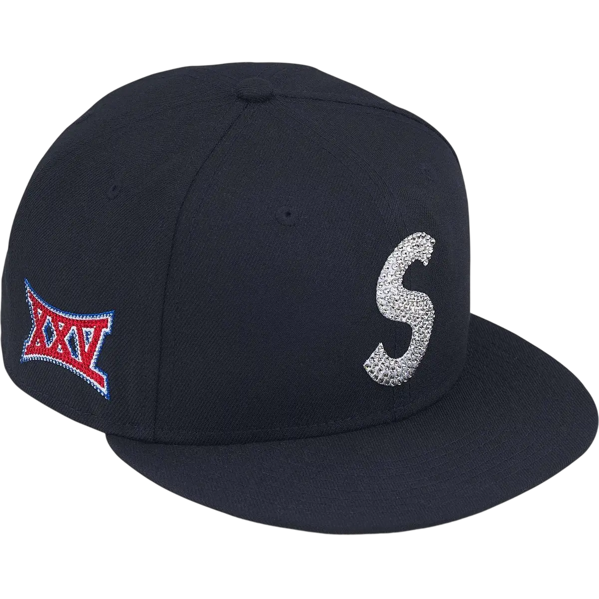 Supreme Swarovski S Logo New Era 59Fifty Fitted Hat Navy - 7 1/2