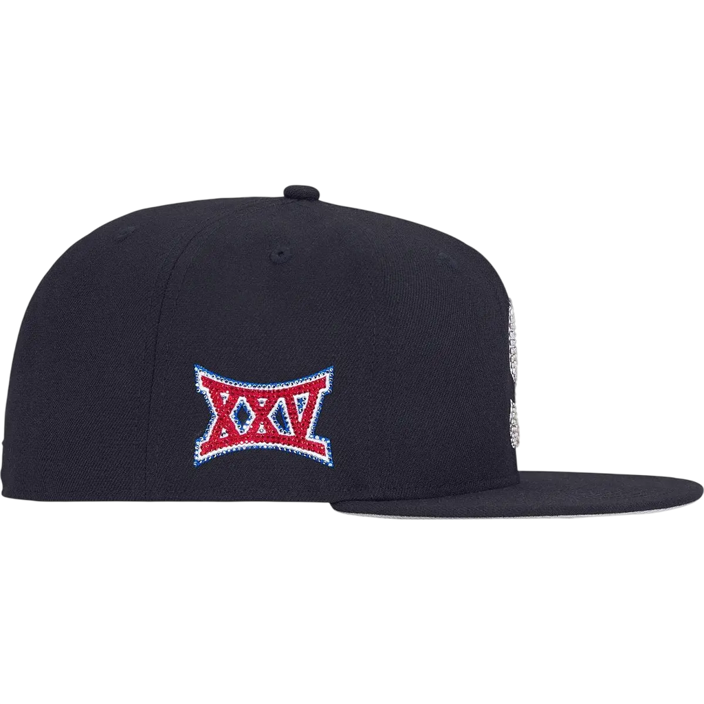Supreme Swarovski S Logo New Era 59Fifty Fitted Hat Navy - 7 1/2