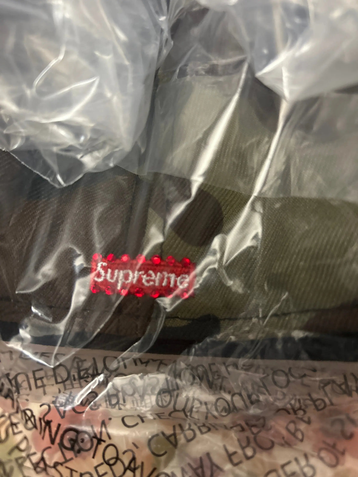 Supreme Swarovski S Logo New Era 59Fifty Fitted Hat Woodland Camo 7 1/2”