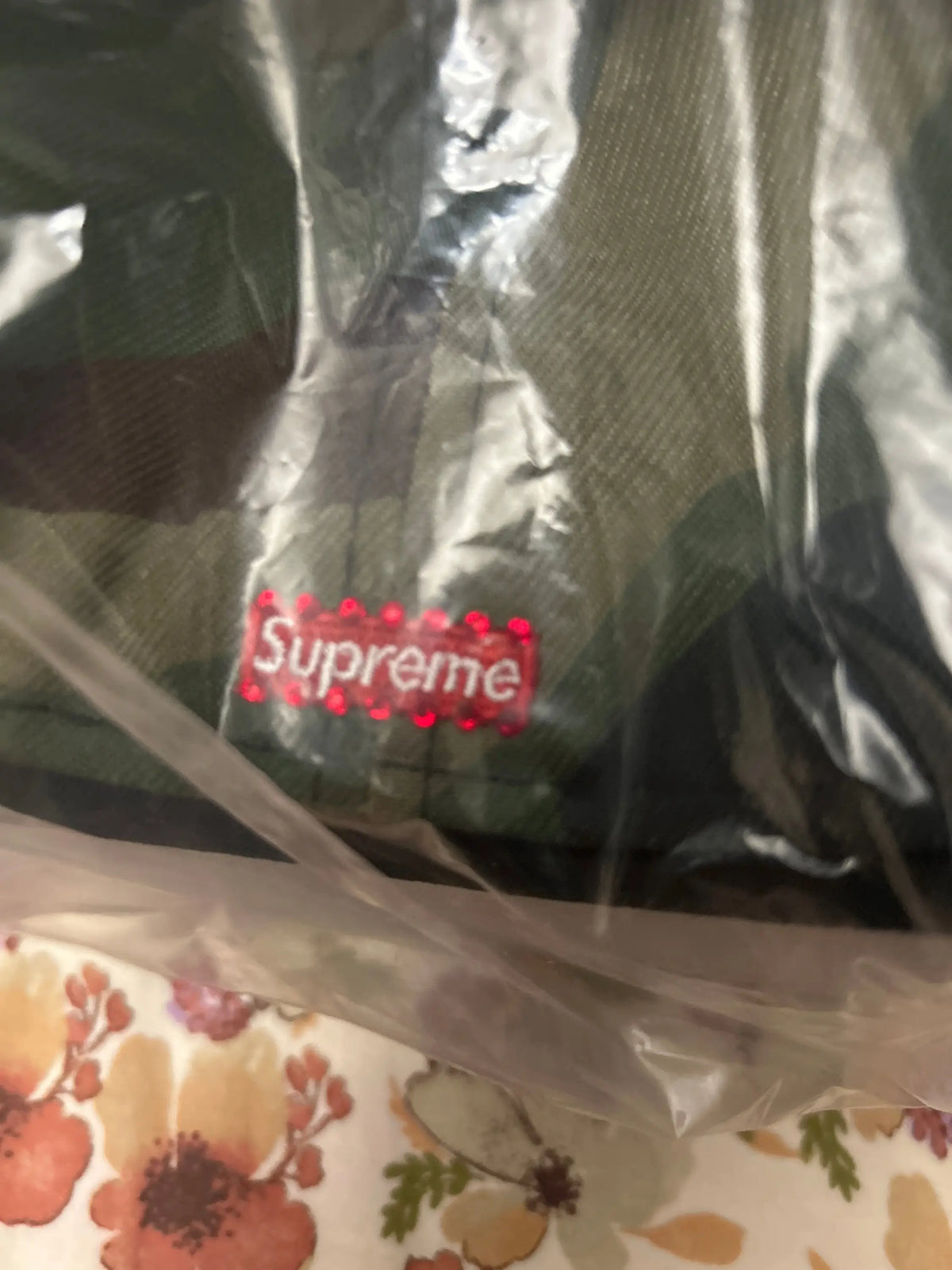 Supreme Swarovski S Logo New Era 59Fifty Fitted Hat Woodland Camo 7 3/8”