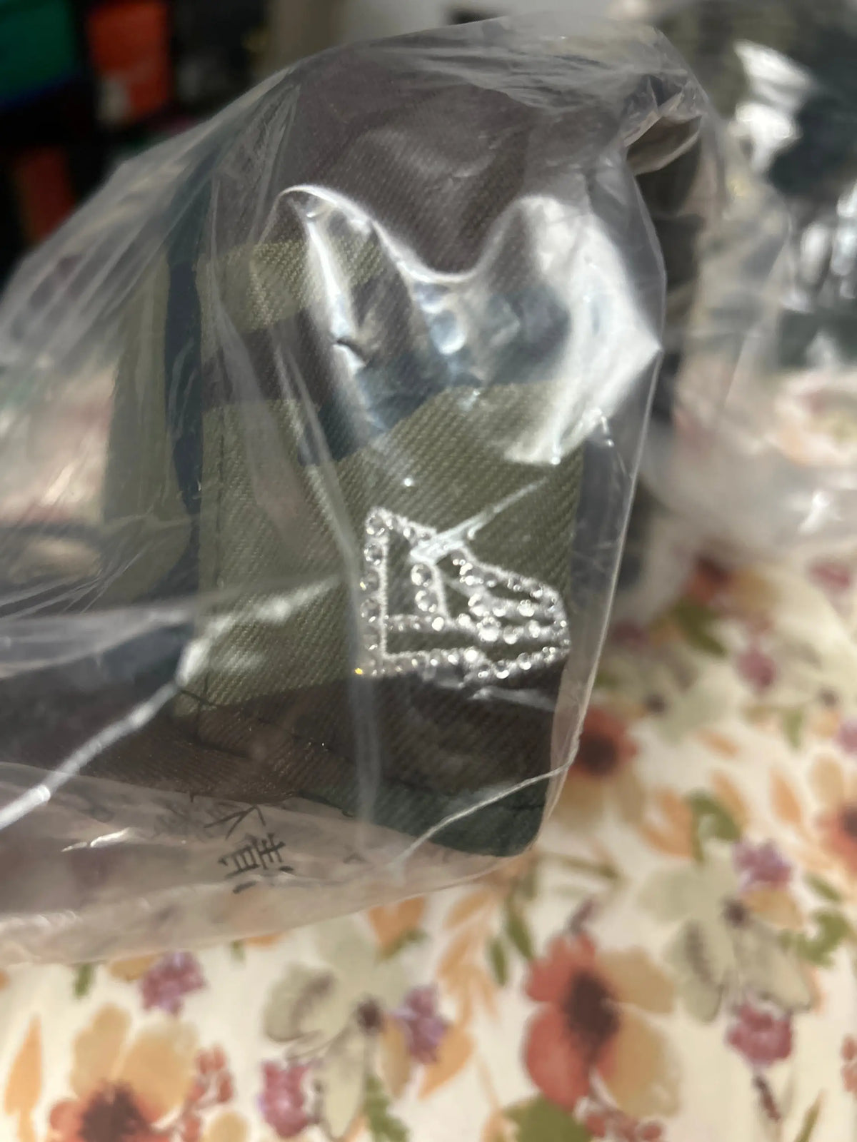 Supreme Swarovski S Logo New Era 59Fifty Fitted Hat Woodland Camo 7 1/2”