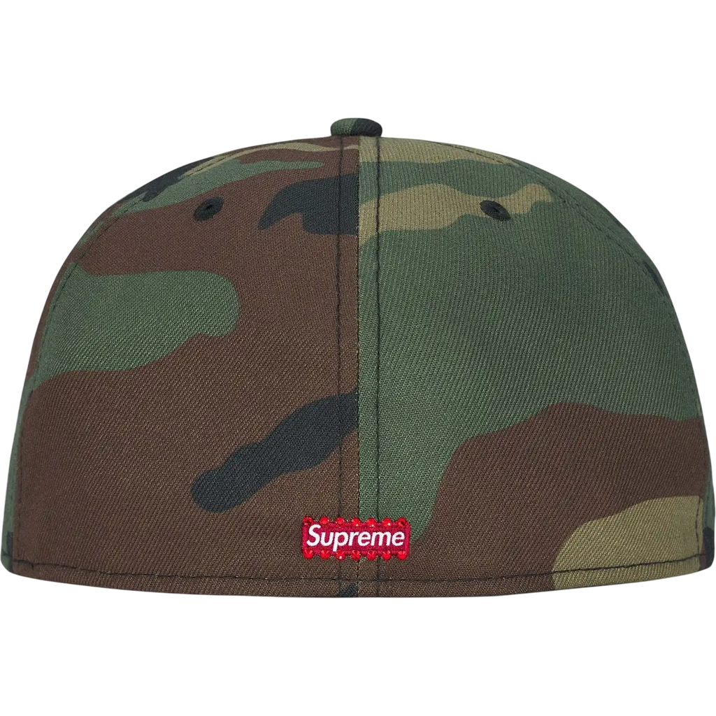 Supreme Swarovski S Logo New Era 59Fifty Fitted Hat Woodland Camo
