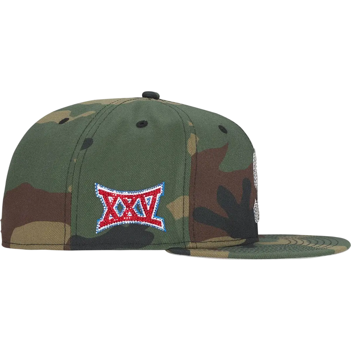Supreme Swarovski S Logo New Era 59Fifty Fitted Hat Woodland Camo